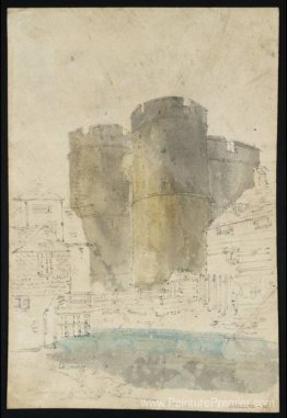 La porte ouest, Canterbury, avec les bâtiments voisins La porte ouest, Canterbury, avec les bâtiments voisins