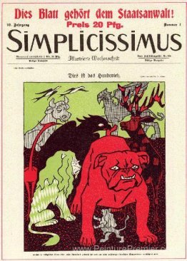 Illustration de la couverture pour le magazine Simplicissimus Illustration de la couverture pour le magazine Simplicissimus