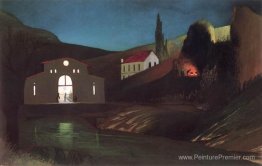 Station électrique à Jajce la nuit Station électrique à Jajce la nuit