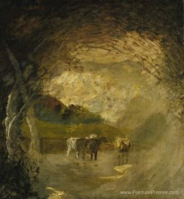 Paysage avec des arbres et des bovins Paysage avec des arbres et des bovins