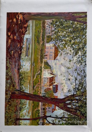 Village sur les rives de la Seine