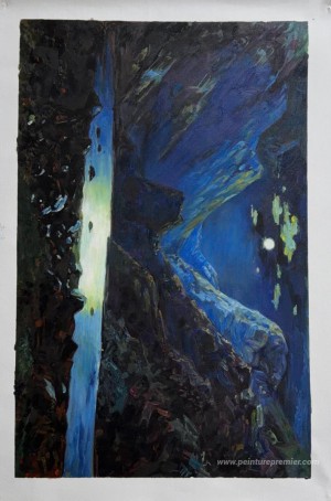 Daryal Pass. Nuit au clair de lune