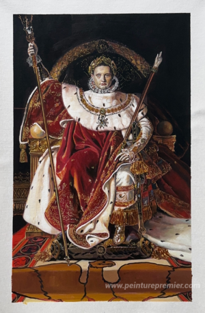 Portrait de Napoléon sur le trône impérial