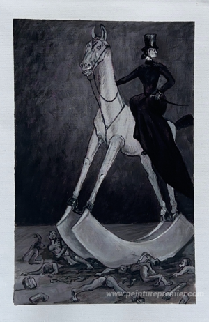 La dame sur le cheval