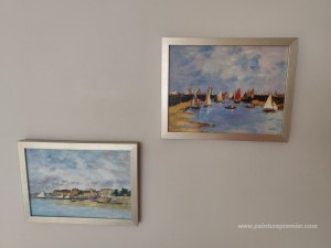 Trouville. La marée basse des jets.