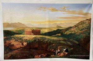 Le temple de Segesta avec l'artiste Sketching