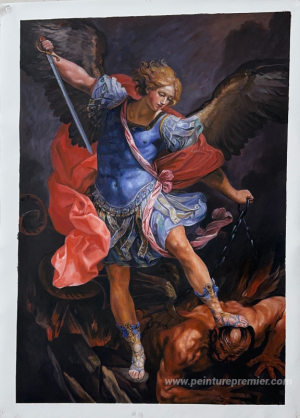L'archange Michael bat Satan