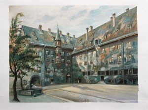 La cour de l'ancienne résidence à Munich