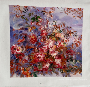 Roses par la fenêtre