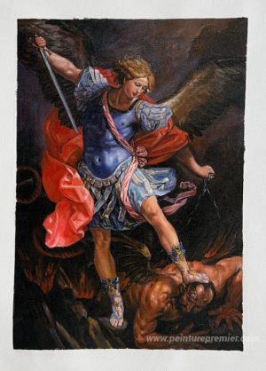 L'archange Michael bat Satan