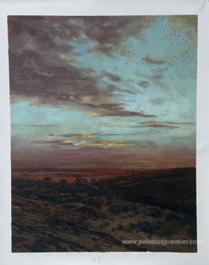 Migration du soir des oiseaux