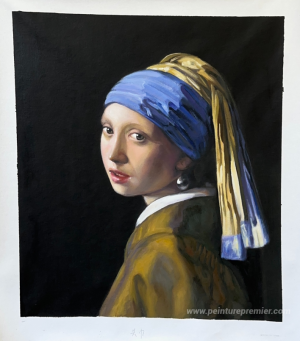 La fille avec une boucle d'oreille perle