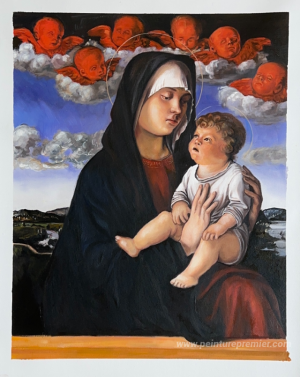 La madone des chérubins rouges