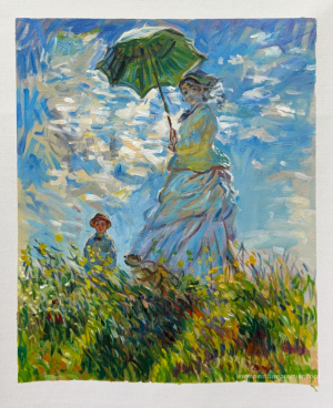 La promenade, femme avec un parasol
