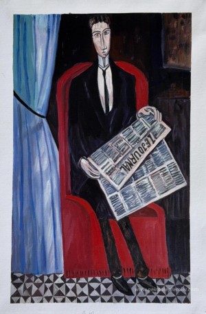 Portrait d'un homme avec un journal