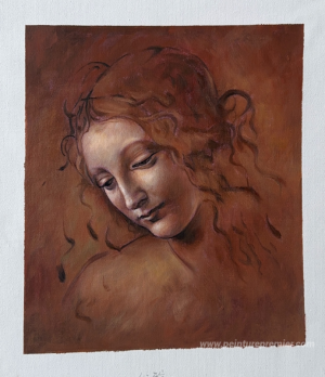 Tête d'une jeune femme aux cheveux ébouriffés (Leda)