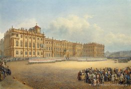 Vue du palais d'hiver depuis l'amirauté Vue du palais d'hiver depuis l'amirauté
