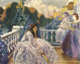 Trois dames sur la terrasse Trois dames sur la terrasse