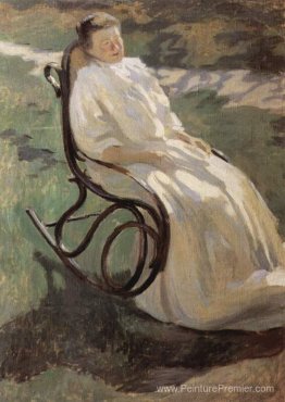 Femme en chaise à bascule Femme en chaise à bascule