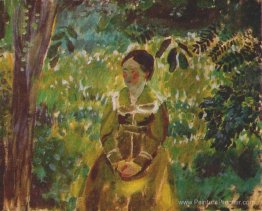 Dame dans un jardin Dame dans un jardin