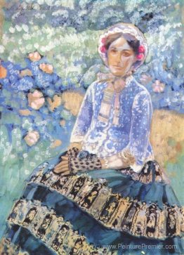 Femme en robe bleue Femme en robe bleue