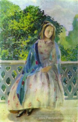 Jeune fille sur le balcon Jeune fille sur le balcon