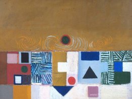 Motif carré, bleu et or: l'éclipse Motif carré, bleu et or: l'éclipse