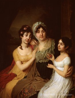 Portrait de A.I. Bezborodko avec des filles Portrait de A.I. Bezborodko avec des filles
