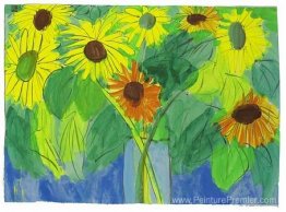 Tournesols orange et jaune Tournesols orange et jaune