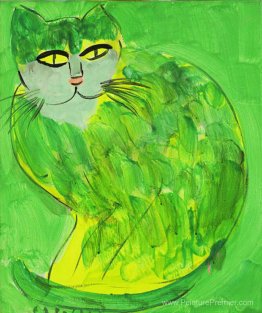 Beau chat vert Beau chat vert