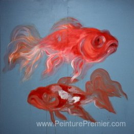 Voler vers la lune - poisson doré Voler vers la lune - poisson doré