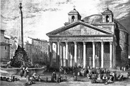 Le Panthéon à Rome, dessin par Leitch, gravure par W.B. Cooke Le Panthéon à Rome, dessin par Leitch, gravure par W.B. Cooke