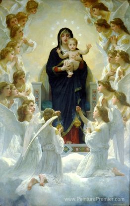 La vierge avec des anges La vierge avec des anges