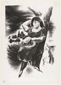 Été - (fille appuyée contre un arbre) Été - (fille appuyée contre un arbre)