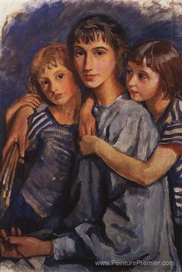 Autoportrait avec les filles Autoportrait avec les filles