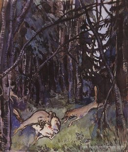 Attaqué un loups gris de chèvre Attaqué un loups gris de chèvre