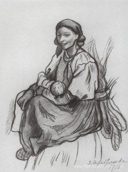 Une paysanne avec un enfant Une paysanne avec un enfant
